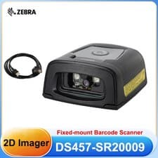 Image of Zebra DS457-SR20009 1D/2D Fixed Mount Barcode Scanner Reader With USB Cable Kit