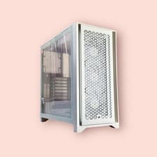 Image of @NEW/UNUSED@ Corsair iCUE 4000D RGB Airflow White ATX Case, 3x RGB Fans PCO65