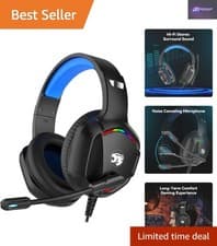 Image of Professional Blue A36 Gaming Headset with Noise Isolation and Mic - PC & Console