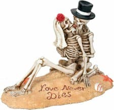 Image of SUMMIT COLLECTION Beach Lovers - Love Never Dies Collectible Skeleton Themed