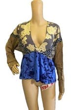 Image of Free People Aloha State of Mind Top Storm Cloud Size S RRP 92£