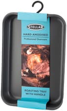 Image of Stellar Hard Anodised, 30 x 20 x 5cm Handled Roasting Tray