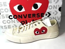 Image of CONVERSE CDG X COMME DES GARCON TRAINERS UK 9 EU 42.5 CHUCK 70 OX 150207C
