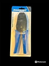 Image of Silverline Ratchet Crimping Tool 220mm Hardened Tempered Steel Wire Cable PL55