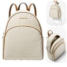 Image of MK Michael Kors Backpack Abbey Vanilla Medium New