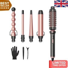 Image of Instant Heat 5 in 1 Curling Iron Set with Ceramic Technology & Safety Glove