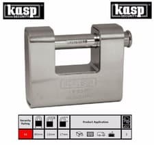 Image of KASP 80mm HIGH Security Armoured Shutter Padlock Garage/Gate/Van Lock K17580D