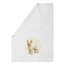 Image of 'Westie Dog Standing' Cotton Tea Towel / Dish Cloth (TW052403)