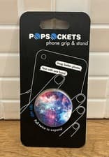 Image of PopSockets Phone Grip Blue Nebula Galaxy Stars PopSocket Universal Phone Holder
