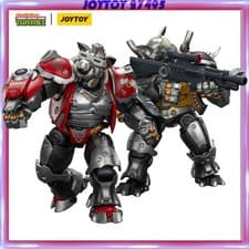 Image of JOYTOY TMNT 1/18 Teenage Mutant Ninja Turtles Super Bebop & Mighty Rocksteady