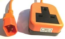 Image of IEC C14 Male Plug to UK Extension lead Socket 3 Pin UPS Power Adaptor Cable FAST