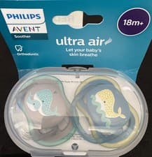 Image of Philips Avent Ultra Air Soother for 18m Infants with whale design