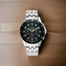Image of Fossil FB - 01 Chrono Stainless Steel Fashion Analogue Quartz Watch FS5864