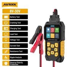 Image of Car Battery Tester 12V 24V Battery Load Tester Cranking Charging Resistance Test