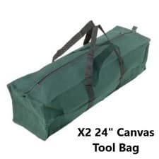 Image of 2x 24" CANVAS TOOL BAG ZIP AND HANDLES WATER RESISTANT HEAVY DUTY HAND TOOLS