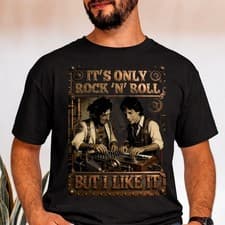 Image of It’s Only Rock n Roll But I Like It Mick Jagger Richards Graphic Tee Rock Music