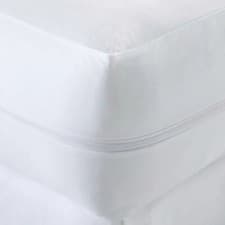 Image of 100% Cotton Blend Zipped Mattress Protector Anti Allergy & Bugs Mites Treated