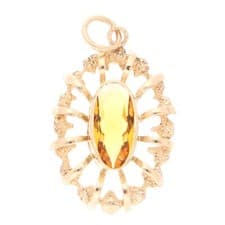 Image of 9Carat Yellow Gold Citrine Pendant (19.5x30mm)