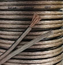 Image of 50m Transparent Auline® 2x 3.3mm2 Clear Speaker Cable Wire 105 Strand 12AWG