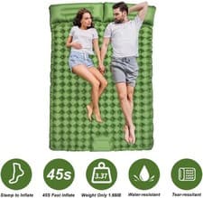 Image of Inflatable Double Camping Mat Self Inflating Mattress Air Bed Sleeping Hiking