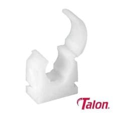 Image of 100 x Talon 10mm Single Hinged Pipe Clips Interlocking - White