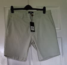 Image of Men's Threadbare size UK34 Slim Fit Colour Sage Smart 5 pocket Shorts BNWT