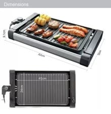 Image of Quest 35779 Black Electric Indoor/ Outdoor Barbecue Non-Stick Table TopBBQ Grill