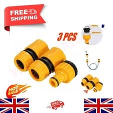 Image of 3 Packs Garden Water Hose Pipe Tap Connector Conection Fitting Adaptor Hoselock