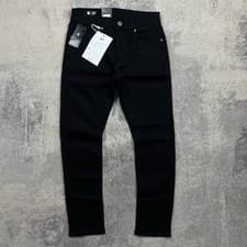 Image of G-Star Raw 3301 Jeans Men's 30 L30 Pitch Black Slim Jeans BNWT Unworn
