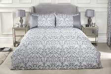 Image of Duvet Set Embellished Jacquard Quilt Cover with Pillow Cases - Eden