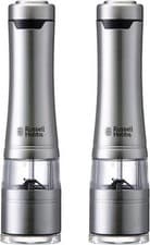 Image of Russell Hobbs 7922JP Electric Mill Salt and Pepper (Set of 2) Wood Stand Set
