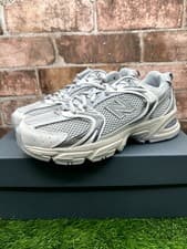 Image of New Balance 530 MR530ASG Trainers Unisex UK 4 Light Grey Lace Up Lifestyle Shoes
