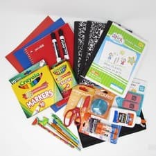 Image of Back To School Supply Bundle 23 Items Wide Ruled Paper Markers Crayons Pencils