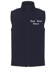 Image of Embroidered Pro 2-Layer Softshell Gilet Unisex Bodywarmer Gym Custom Text Logo