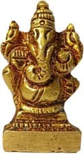 Image of athizay Small Ganesha Idol – 4 cm Lord Ganesh Statue in Antique Gold Finish |