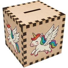 Image of 'Rainbow Unicorn' Money Box / Piggy Bank (MB00117082)