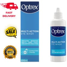 Image of Optrex Multi Action Eye Wash, Irritated, Tired, Uncomfortable Eyes, 100ml