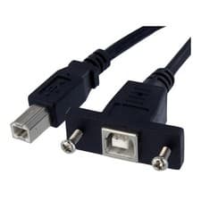 Image of StarTech.com 1 ft Panel Mount USB Cable B To B - F/M