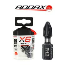 Image of Addax Impact Driver Bits Screwdriver Insert Recess Bit 25mm PH2