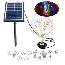 Image of 400L/H Solar Fountain Pump Panel Battery Backup Water Pump Pool Garden Dccor UK