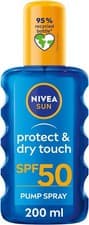 Image of NIVEA SUN Protect & Dry Touch Invisible Sun Spray SPF 50 (200 ml), Water-Resist