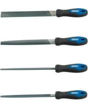 Image of Draper 200mm Engineers Metal Soft Grip Square Half Round Flat Double Ended Files