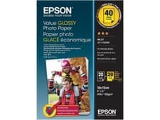 Image of Epson Premium Glossy Photo Paper 10x15cm 4x6 40 Sheets Photo Inkjet Genuine OEM