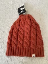 Image of O’Neill Women’s BW Classic Cable Knit Winter Beanie Hat Burnt Sienna NWT
