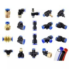 Image of PNEUMATIC PUSH IN FITTING AIR WATER PIPE - ALL TYPE FITTINGS 4/6/8/10/12/14/16MM