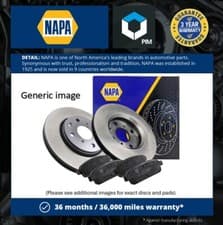 Image of 2x Vented Brake Discs and Pads Front NAPA NBK5017DP fits Peugeot Vauxhall