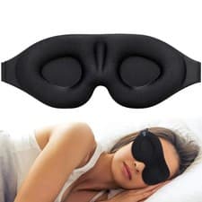 Image of Eye Mask for Sleeping 3D Contoured Cup Blindfold Concave Molded Night Sleep Mask