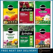 Image of GARDEN COMPOST SOIL MULTI-PURPOSE ORGANIC PEAT FREE MIRACLE GROW LEVINGTON NEW