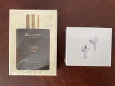 Image of Apple AirPods Pro 3rd Gen. MagSafe Charging Case USB-C, White. Plus Aftershave.