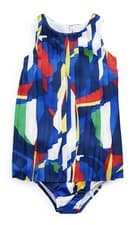 Image of Ralph Lauren Baby Girl Sailboat Pleated Satin Dress Set 18 Months BNWT RRP £105